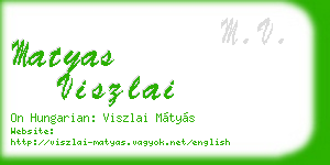 matyas viszlai business card