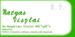 matyas viszlai business card